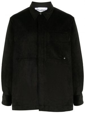 Cord hemd aus baumwoll études schwarz
