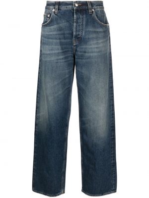 Voľné bavlnené džínsy Burberry modrá