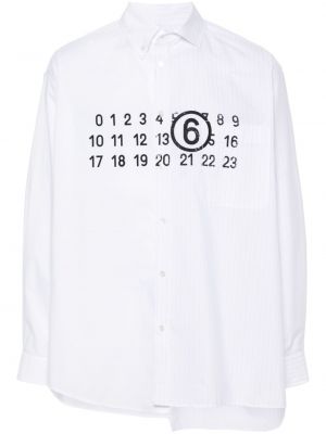 Ασύμμετρο πουκάμισο Mm6 Maison Margiela λευκό