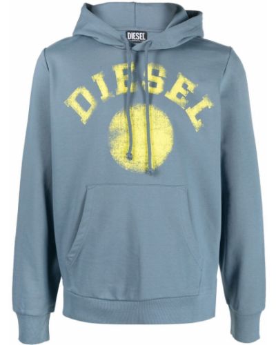 Hoodie Diesel blå