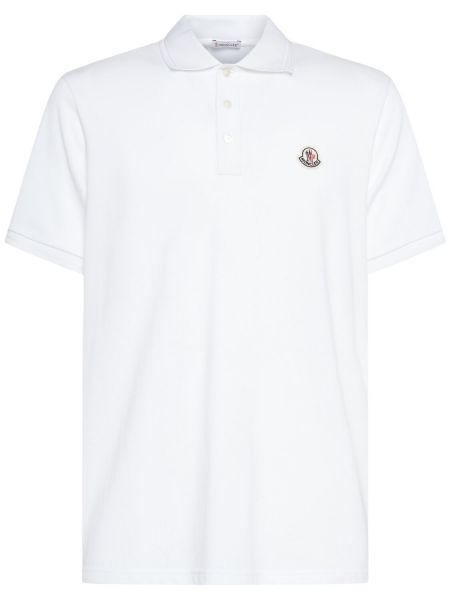 Poloshirt i bomuld Moncler hvid