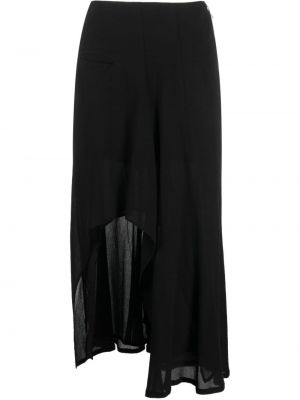 Midi suknja Yohji Yamamoto crna