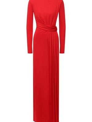 Платье из вискозы Alexander Mcqueen красное
