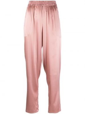 Pantaloni din satin Gianluca Capannolo roz