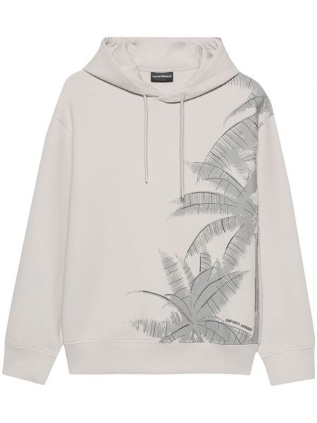 Langes sweatshirt mit print Emporio Armani grau