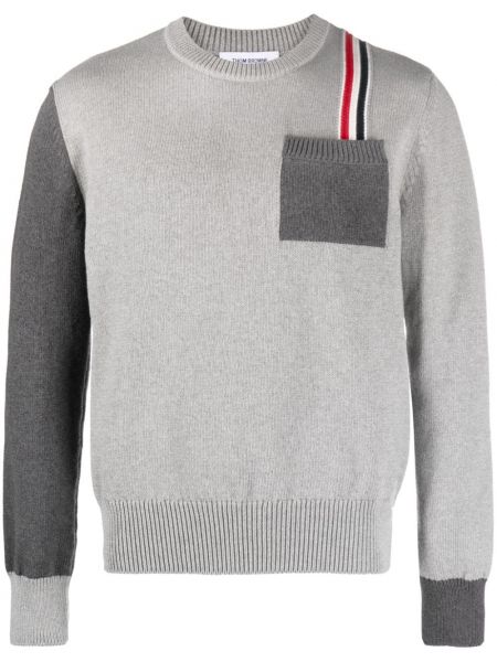 Svītrainas džemperis Thom Browne pelēks