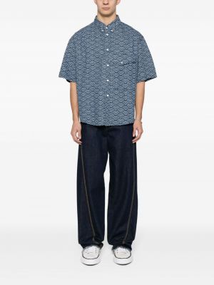 Raštuota džinsiniai marškiniai Kenzo mėlyna