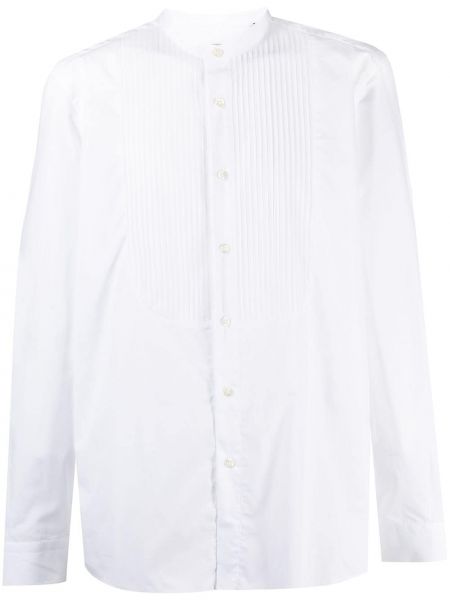 Camisa plisada Low Brand blanco