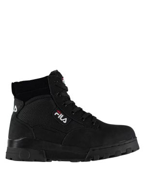 Členkové topánky Fila čierna