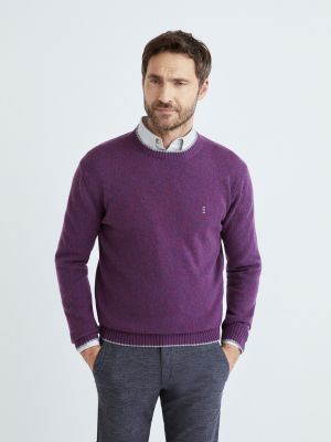 Jersey de tela jersey de cuello redondo Florentino violeta