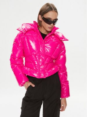 Pernata jakna Pinko ružičasta