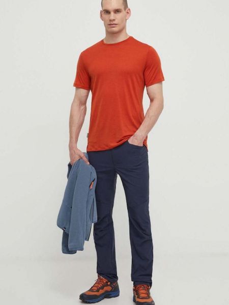 Sportska majica od merino vune kratki rukavi Icebreaker narančasta