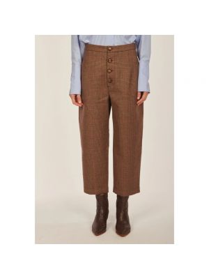 Pantalones de lana plisados Jejia marrón