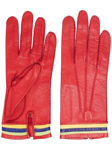 Δερμάτινα γάντια Céline Pre-owned κόκκινο