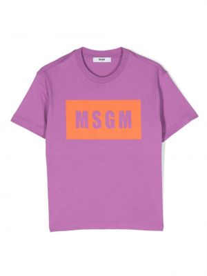 T-shirt for piger Msgm Kids lilla