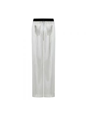 Jedwabne satynowe proste spodnie relaxed fit Tom Ford