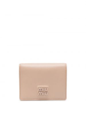 Kožená peňaženka Miu Miu hnedá