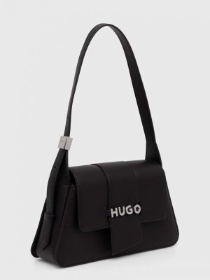 Shopperka skórzana ze skóry ekologicznej Hugo czarna