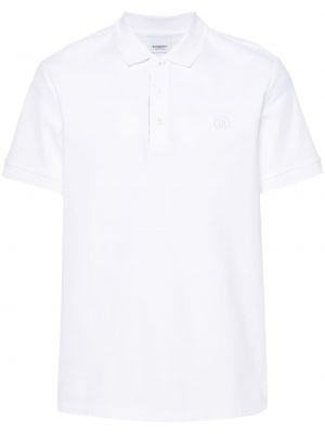 Поло тениска бродирана Burberry бяло