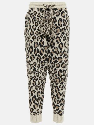 Teplákové nohavice s potlačou s leopardím vzorom Alanui