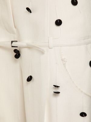 Панталон от креп Jacquemus бяло