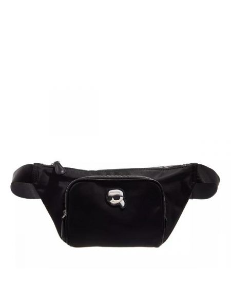 Нейлоновая поясная сумка Karl Lagerfeld черная