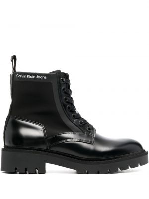 Обувки до глезена Calvin Klein черно
