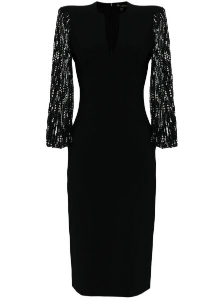 Večernja haljina sa šljokicama Jenny Packham crna