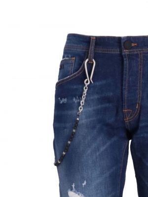 Skinny džíny s oděrkami Sartoria Tramarossa modré