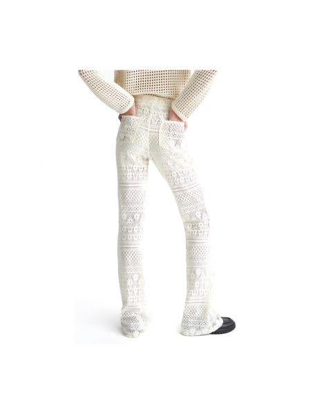Pantalones de encaje Liu Jo blanco