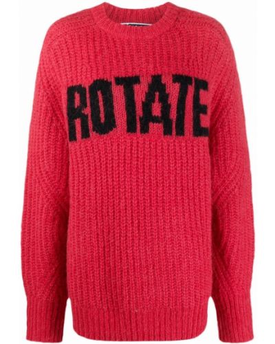 Jersey de punto con estampado de tela jersey Rotate rojo