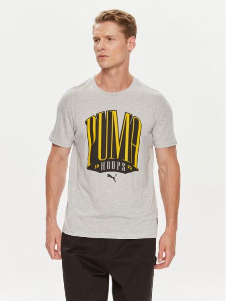 Koszulka z nadrukiem Puma szara