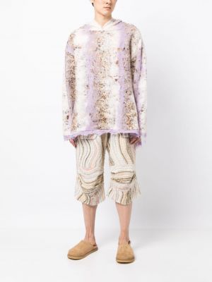 Gradienta krāsas adīti kapučdžemperis Vitelli violets