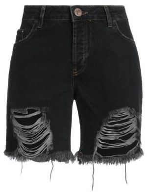 Shorts di jeans di cotone One Teaspoon nero