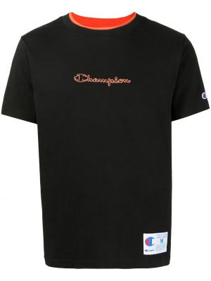 T-shirt mit stickerei Champion schwarz
