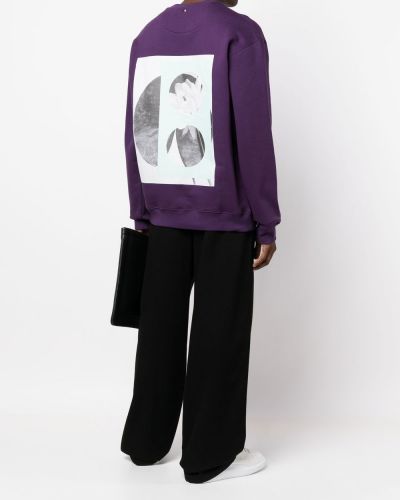 Sweatshirt mit print mit rundem ausschnitt Oamc lila