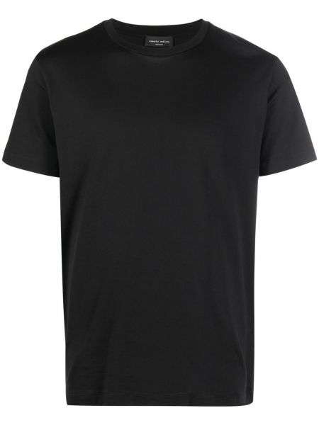 Bavlnené tričko Roberto Collina čierna
