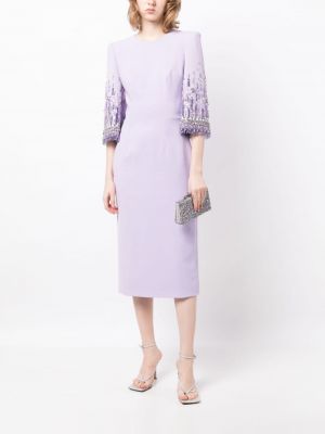 Midi kleita Jenny Packham violets