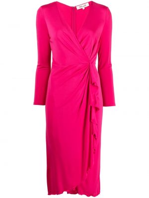 Klänning med drapering Dvf Diane Von Furstenberg rosa