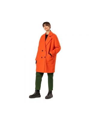 Płaszcz oversize Palto pomarańczowy