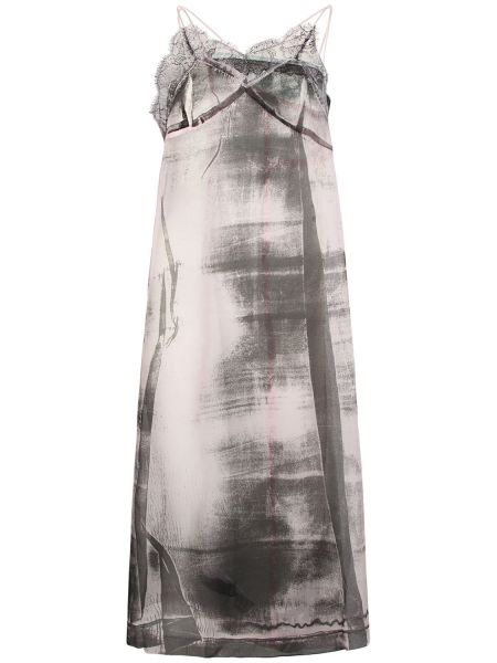 Vestido midi de seda de tul Maison Margiela