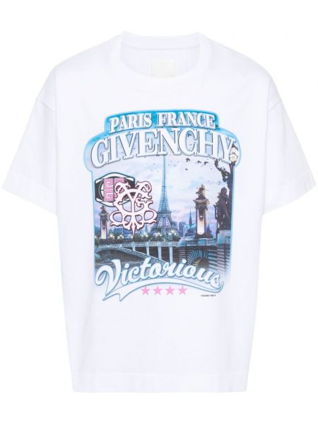Βαμβακερή μπλούζα Givenchy λευκό