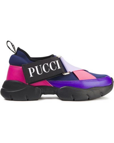Кожаные кроссовки Emilio Pucci