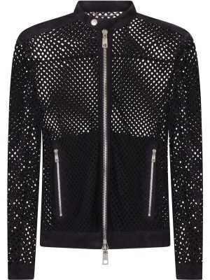 Chaqueta de cuero Dolce & Gabbana negro