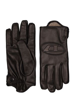 Kožené rukavice Diesel černé