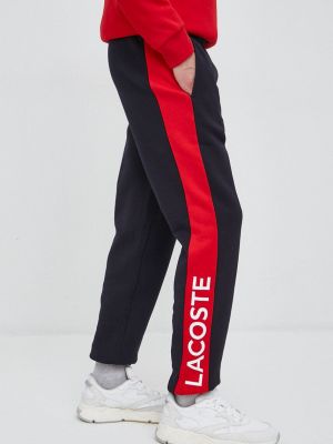 Панталон с принт Lacoste червено