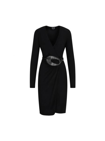 Kopertowa sukienka Tom Ford czarna