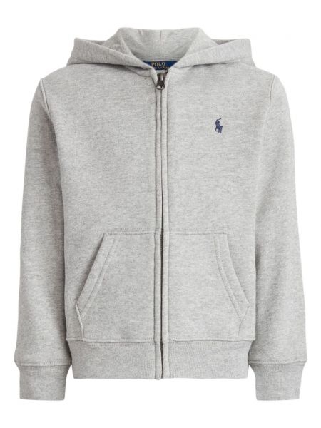 Huppari vetoketjulla tytöille Ralph Lauren Kids harmaa