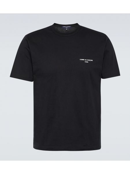 Camiseta de algodón de tela jersey Comme Des Garçons Homme negro