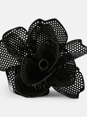 Zapestnica s cvetličnim vzorcem Alaia črna